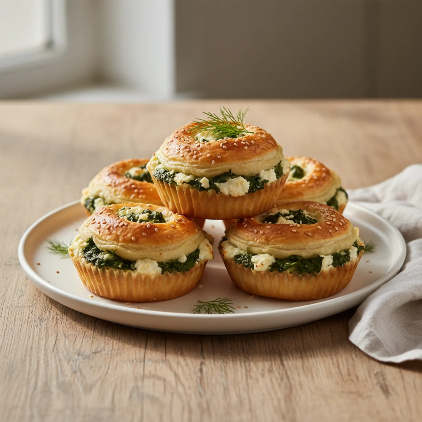 Bulgarian Spinach & Feta Banitsa Muffins